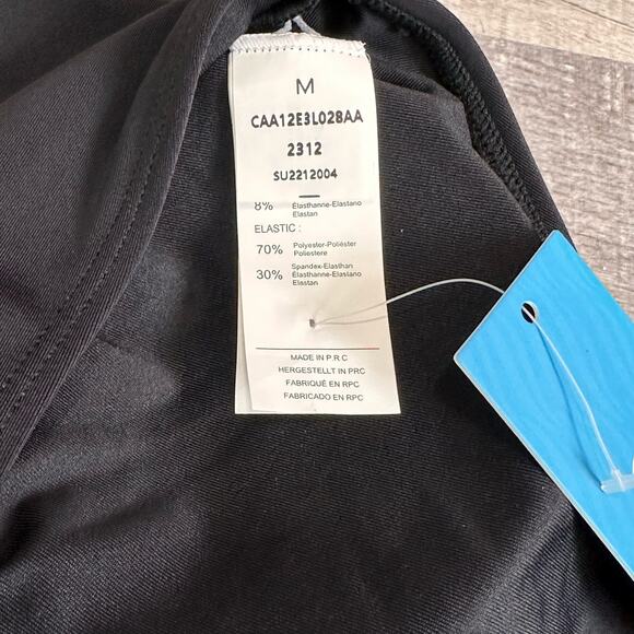 Cupshe Midnight Leopard Halter One Piece Swimsuit NEW Womens M Black V Neck - Picture 6 of 9